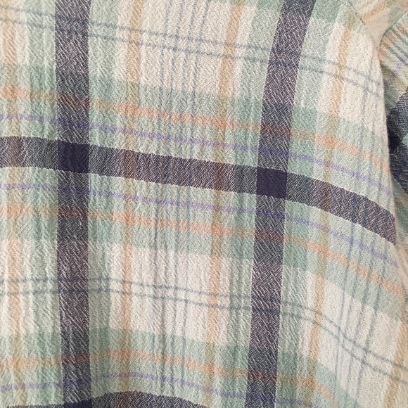 J JILL Plaid Button-Front Shirttail Tunic Top Size XS - Picture 5 of 14